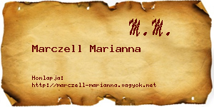 Marczell Marianna névjegykártya